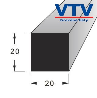 Lišta dřevěná H 2020   2m    c175