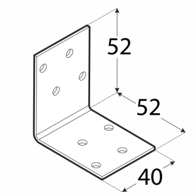 KM17 – úhelník montážní 50x50x40x2,0 mm