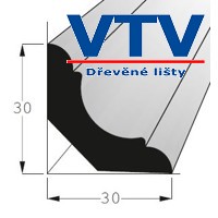 Lišta dřevěná RVK 3030   2,4m c.170