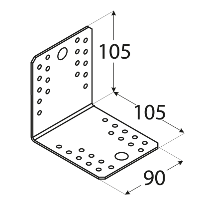 KL5 – úhelník spojovací 105x105x90x2,5  mm