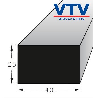 Lišta dřevěná H 4025   2m