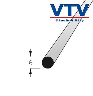 Lišta dřevěná KR 06 BK   900mm