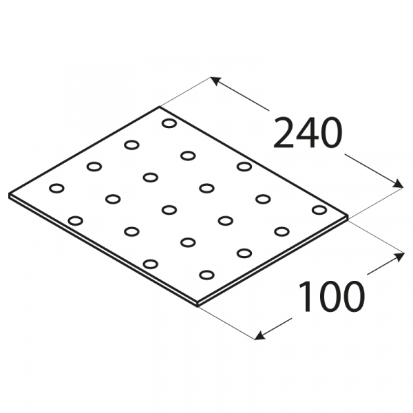 PP13 - destička perforovaná 240x100x2,0 mm 1