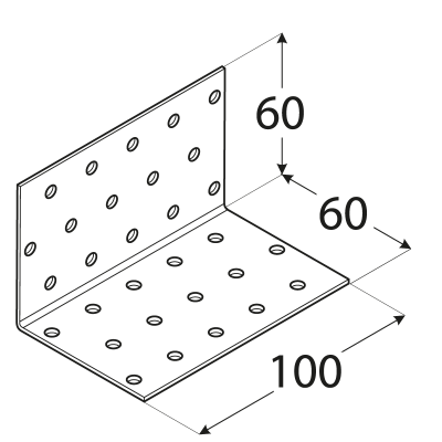 KM6 – úhelník montážní 60x60x100x2,0 mm
