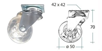 Kolečko zatez. transp. pr.50mm 35kg