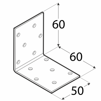KM18 – úhelník montážní 60x60x50x2,0 mm