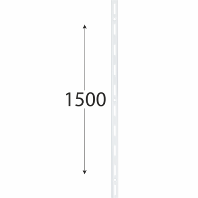 WLS 1500b nosná konzolová lišta jednoduchá 1500 mm bílá