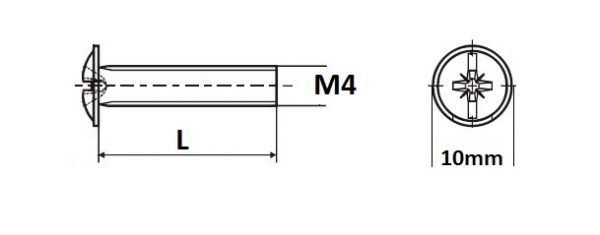 Sroub okrasny M4 x 16 2