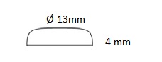 Dorazová čočka 13x4mm