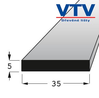 Lišta dřevěná H 3505 BK   900mm