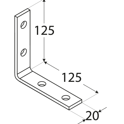 KW6 – úhelník úzký125x125x20x4,0 mm
