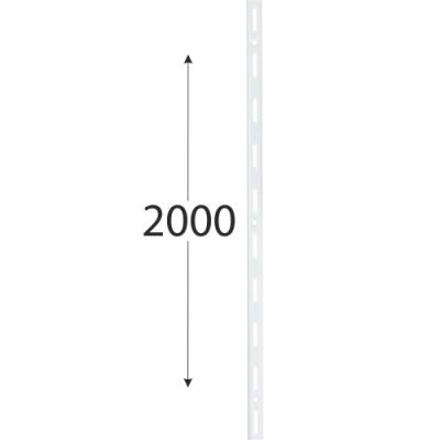 WLS 2000b nosná konzolová lišta jednoduchá 2000 mm bílá