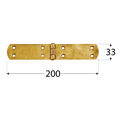 ZF 200  Závěs francouzský 200x33x2,5 mm