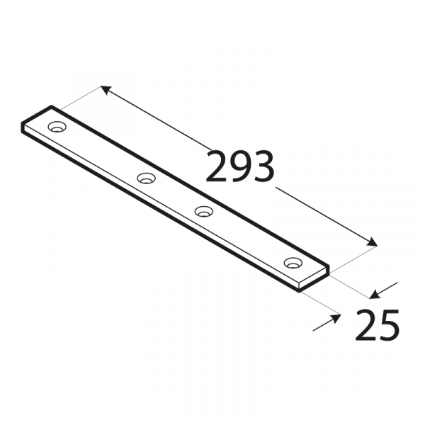 LW7 - spojka úzká 293x25x5,0 mm 1