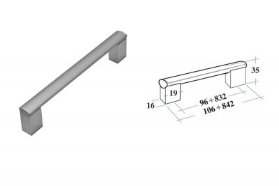 Uchytka T78 AKCE 432mm AL světlý Doprodej