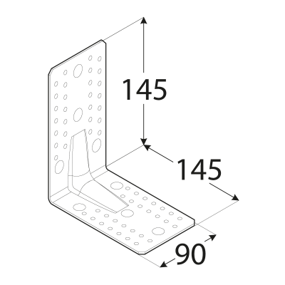 KP7 – úhelník s prolisem 145x145x90x2,5 mm