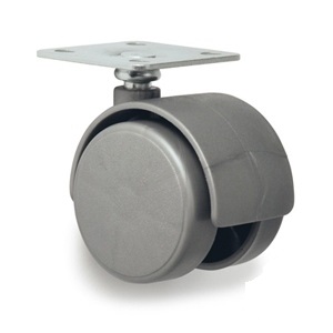 Kolečko plast s plot. 42mm sedy