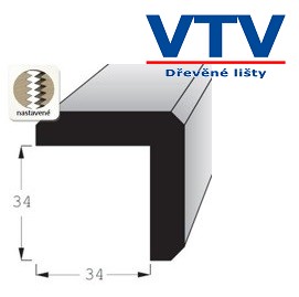 Lišta dřevěná RF 3434 SM  2,4m