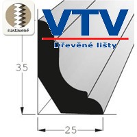 Lišta dřevěná RVK 2535   2,4m c.171