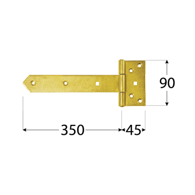 ZB 350  Závěs brankový 350x45x90x35x3,0 mm