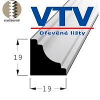 Lišta dřevěná RVA 1919 SM   2,4m