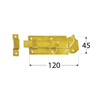 WZP 120  Zástrč zamykací rovná 120x45x5,0 mm
