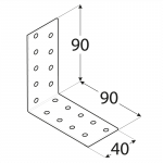 KM16 - úhelník montážní 90x90x40x2,0 mm 3