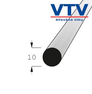 Lišta dřevěná KR 10 BK   900mm