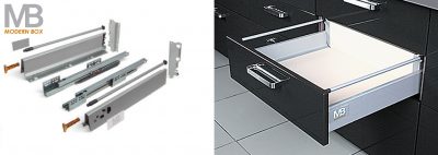 Modern box B 160/300Bmm + reling střední šedý