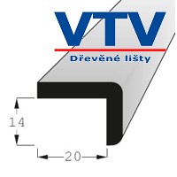 Lišta dřevěná L 1420 SM   2,4m