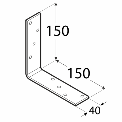 KB4 – úhelník trámový 150x150x40x5,0 mm