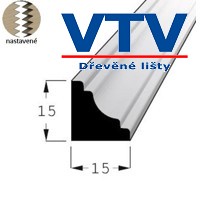 Lišta dřevěná RVA 1515 SM   2,4m