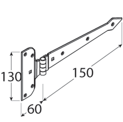 ZAB 150 Závěs vratový dekorační 150×2,6 Doprodej