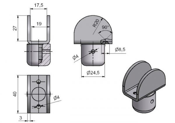Patka staveci U1 lak hneda 818102A0 2