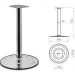 Stol.noha centralni 735*76mm /480mm chrom 6 Stol.noha centralni 735*76mm /480mm chrom 6