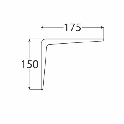 WS 175 BR  konzole stavební hnědá  150×175