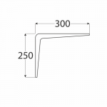 WS 300 BR konzole stavební hnědá 250x300 3
