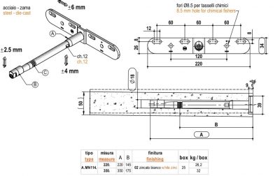 Konzole skryta „T“ 18*350mm s regul.