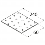PP8 - destička perforovaná 240x60x2,0 mm 1