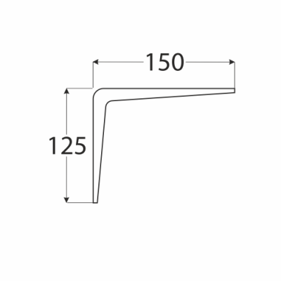 WS 150 BR  konzole stavební hnědá  125×150