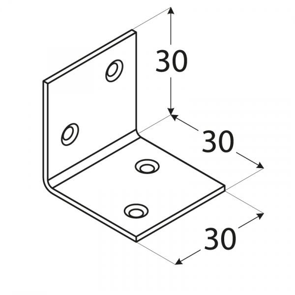 KSO 1 - úhelník široký (zinc coated) 30x30x30x1,5 mm 1