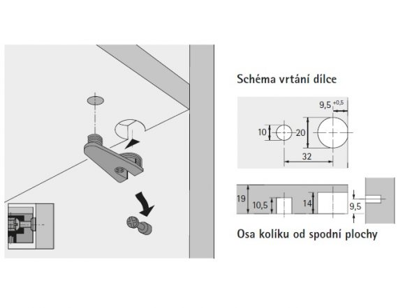 Excentr VB36M/19 černá s osazením 00079648 2
