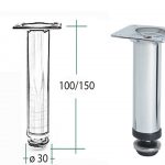 Nozka kov 17.V15B kulatá 150*30mm chrom 3