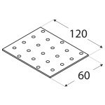 PP29 - destička perforovaná 60x120x2,0 mm 3