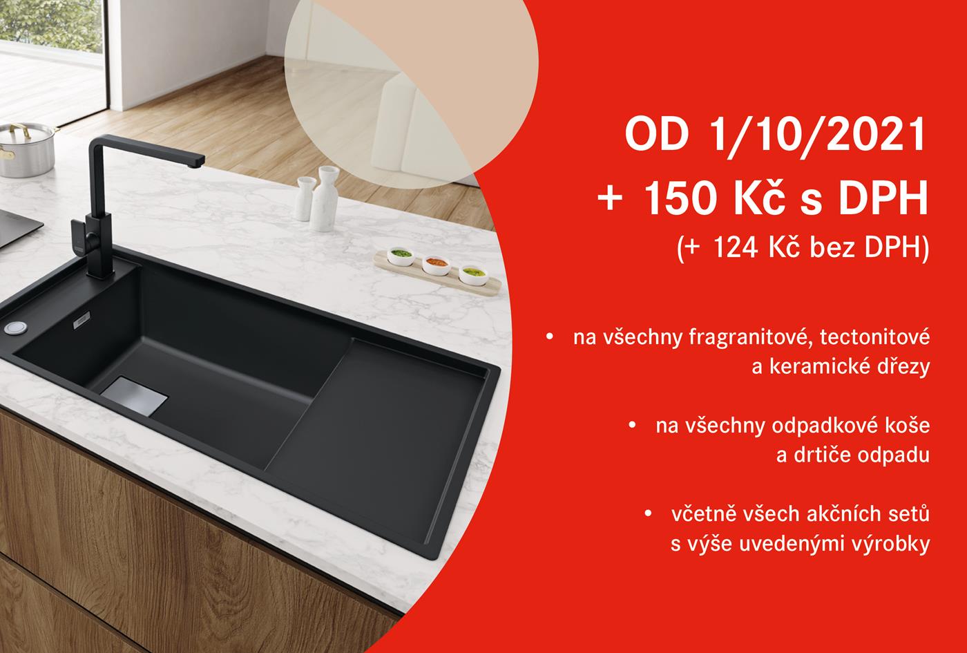 Franke - změna cen od 1. 10. 2021