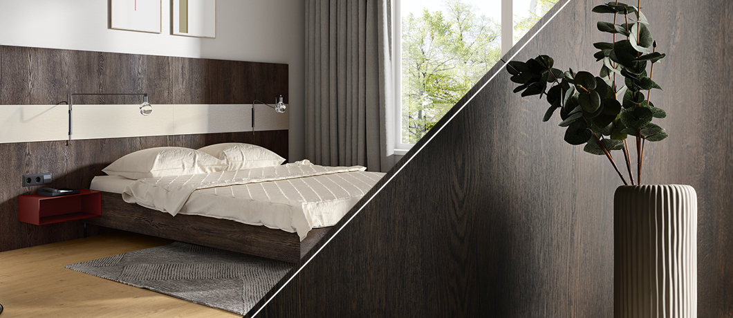 Lakované desky PerfectSense® Feelwood 5 perfectsensefeelwoodlandingpagecollagehotelsleepingroom01