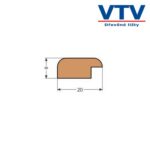 Lišta dřevěná D 2009 2,5m c.61 Lišta dřevěná D 2009 2,5m c.61