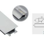 LED profil AL GLAX (DTD 18mm) věncový stříbrný 2 m