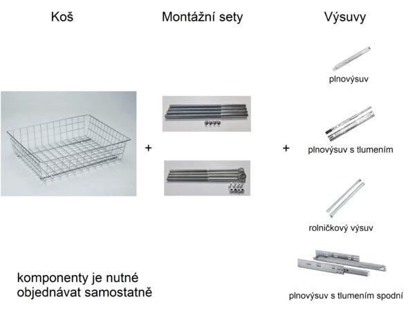Vys. satni kos 440x150mm bily, pro korpus 500-550mm