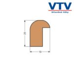 Lišta dřevěná D 2519 2m c.63 Lišta dřevěná D 2519 2m c.63